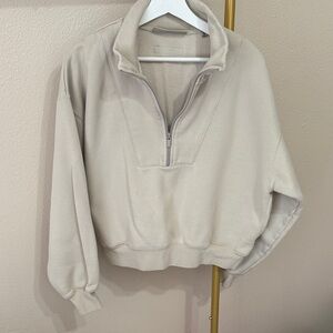 Essentials Cream Cowl Neck Sweater